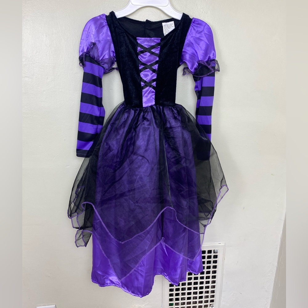 Purple and Black Witch Costume for Kids